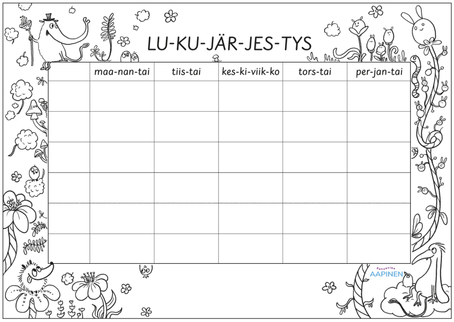 Lukuj rjestys Reppuun Edukustannus